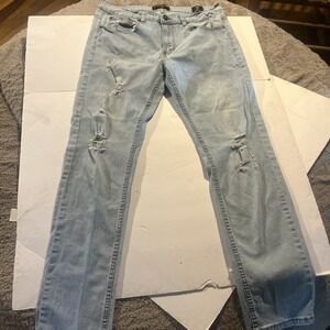 Ring Of Fire Mens Slim Fit Jeans 33x30 Distressed